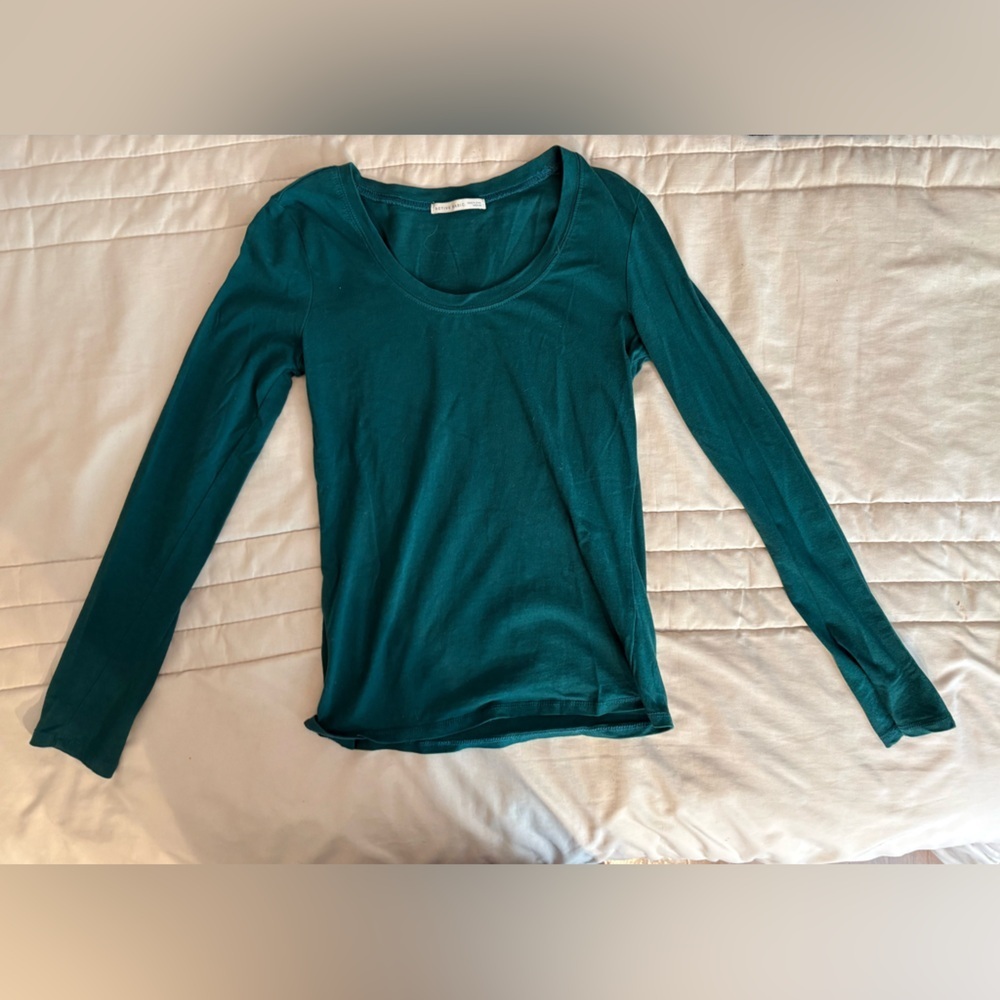 Active Basic Long Sleeve Tees - Black and Teal - Picture 4 of 15